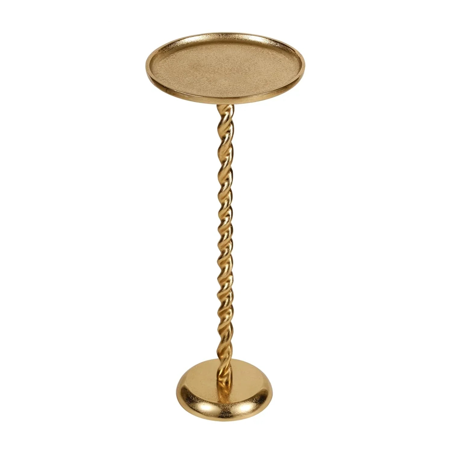 Golden Spiral Sofa Side Table for Living Room | Designer End Table | Decorative Corner Table