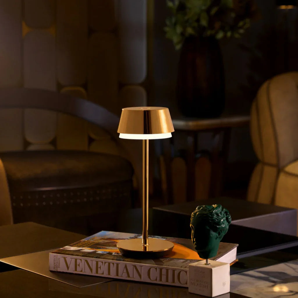 Mercury Cordless LED Table Lamp for Living Room | Rechargeable Dimmable Table Lamp with Touch Control