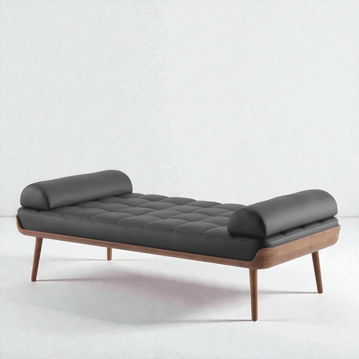 Belvaro Solid Teak Wood & Fabric Upholstery Daybed/Chaise