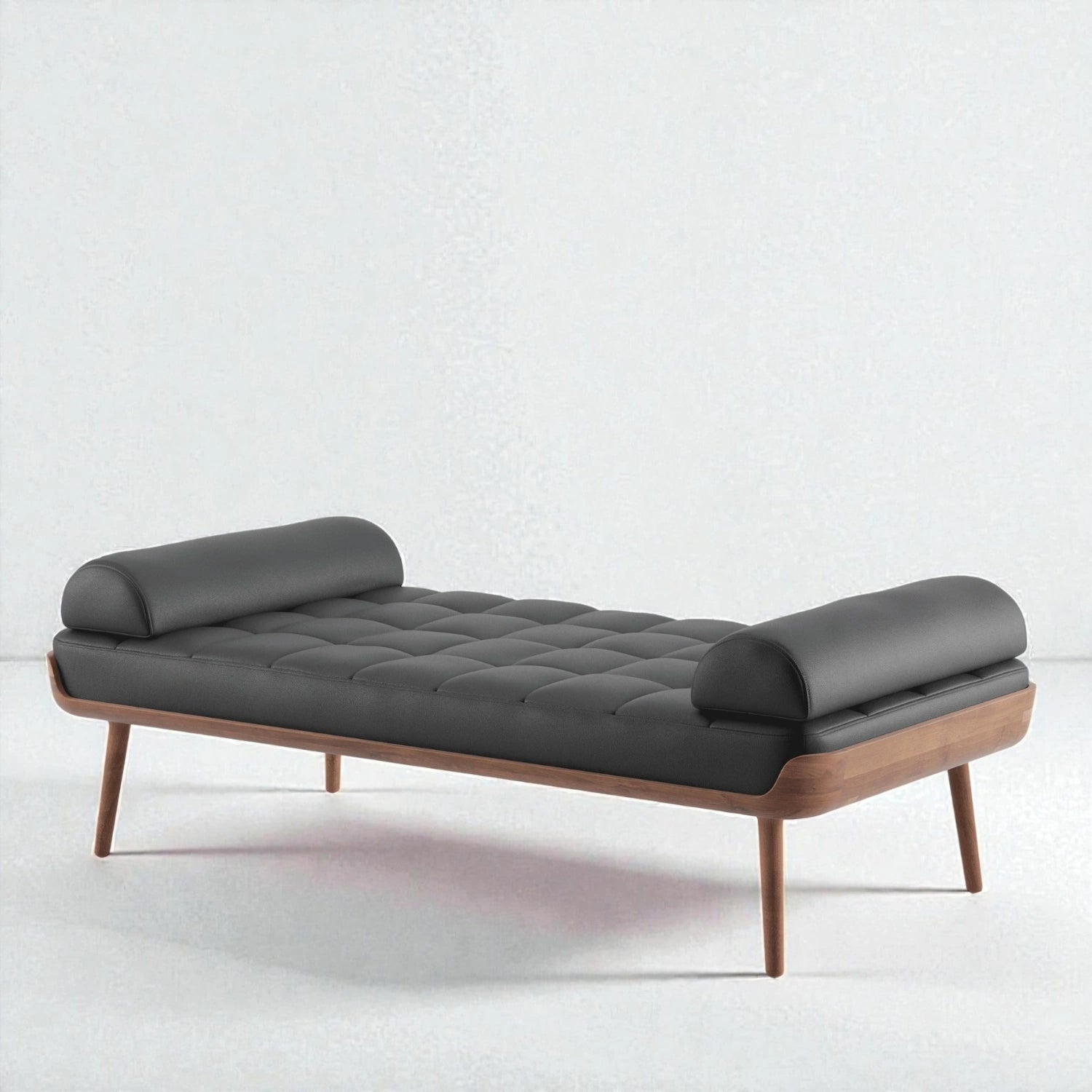 Belvaro Solid Teak Wood & Fabric Upholstery Daybed/Chaise