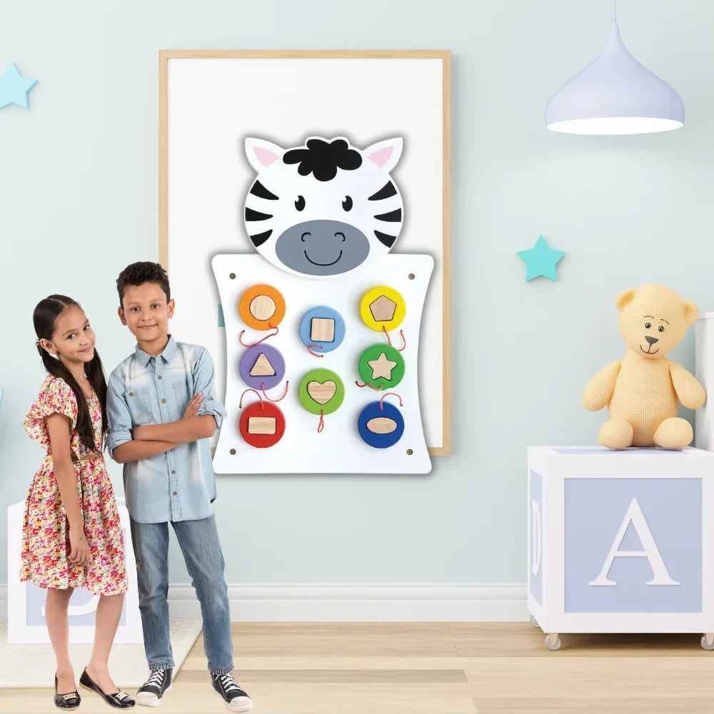 Spark & Wow Zebra Play Board and Activity Centre Wall Mounted Toy