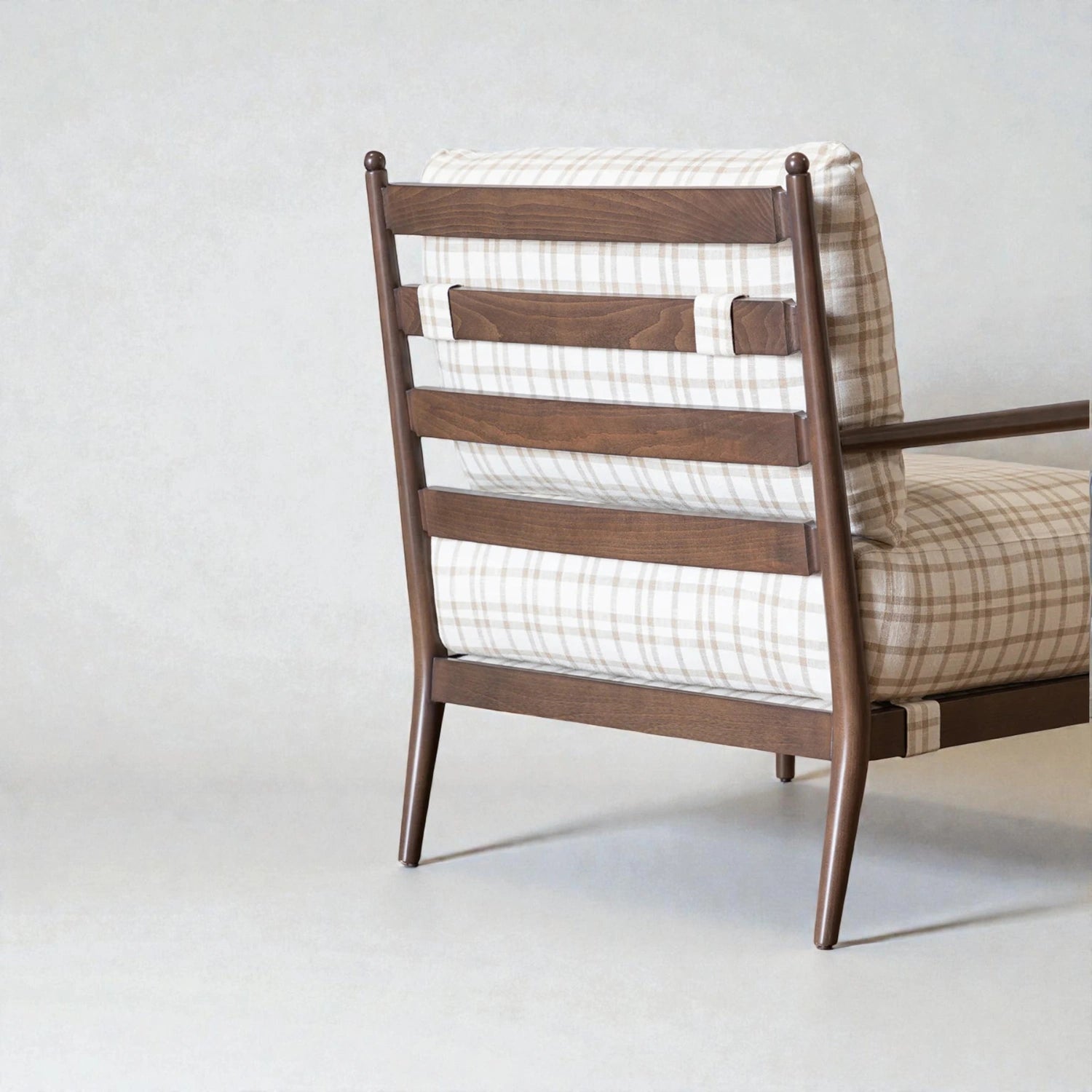 Seere Solid Teak Wood & Fabric Upholstery Armchair