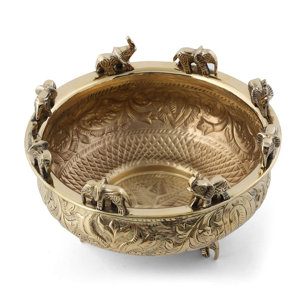 Elephant Urli for Temple | Urli Bowl For Home Decoration
