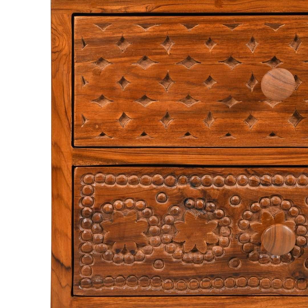 Khelma Teak Wood Bedside Table