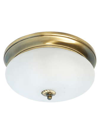 Simple Elegant Frosted Glass and Brass 10 Inches Flush Mount Ceiling Lamp