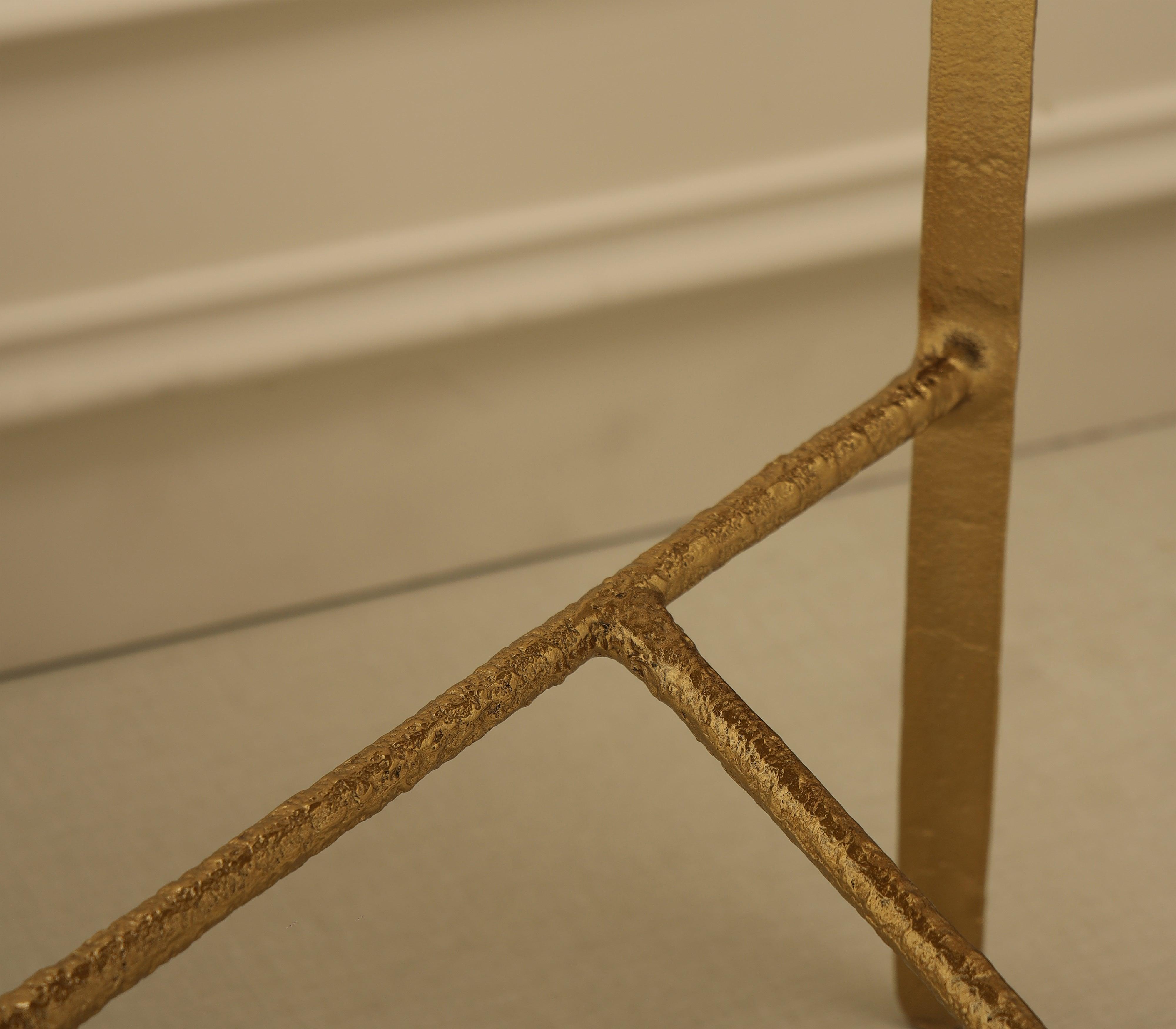 Illusionist Gold Sofa Side Table for Living Room & Bedroom | Elegant End Table | Corner Table