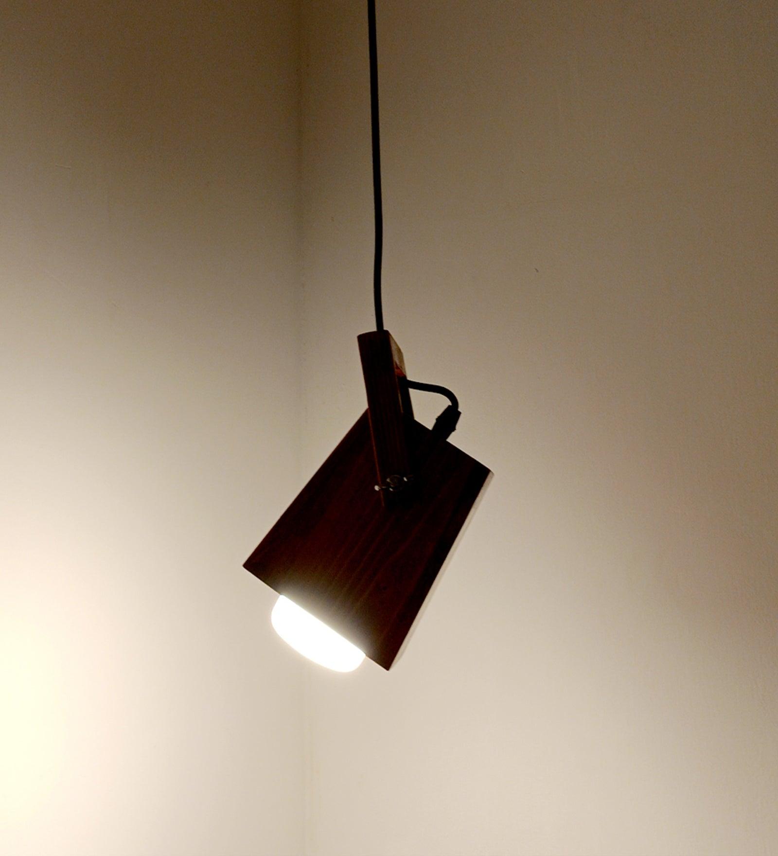 Focal Brown Wooden Single Hanging Light | Pendant Lamp for Home Decor