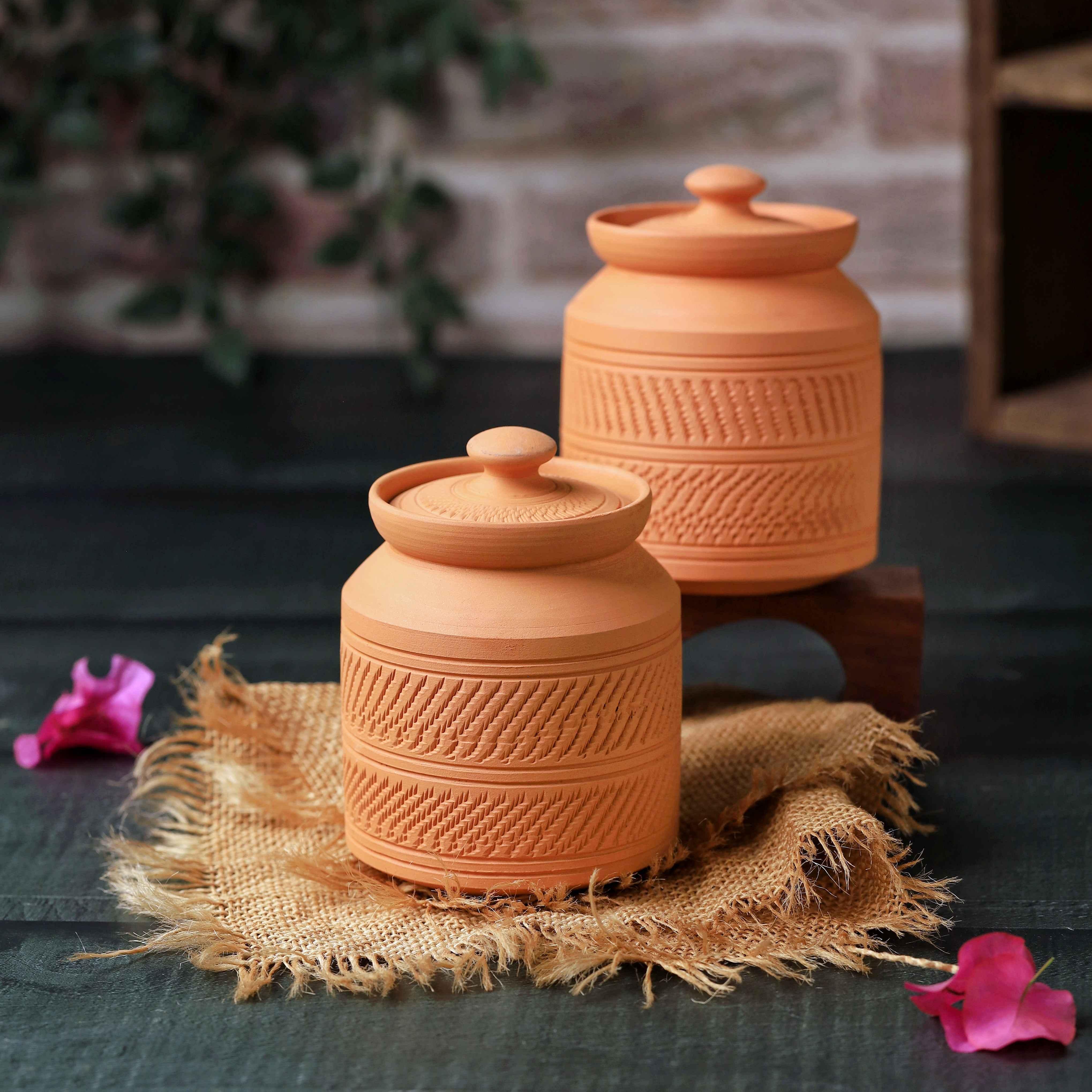 Terracotta Nawabi Sugar Pot