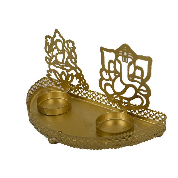 Roshni Lakshmi Ganesh Tealight Candle Holder