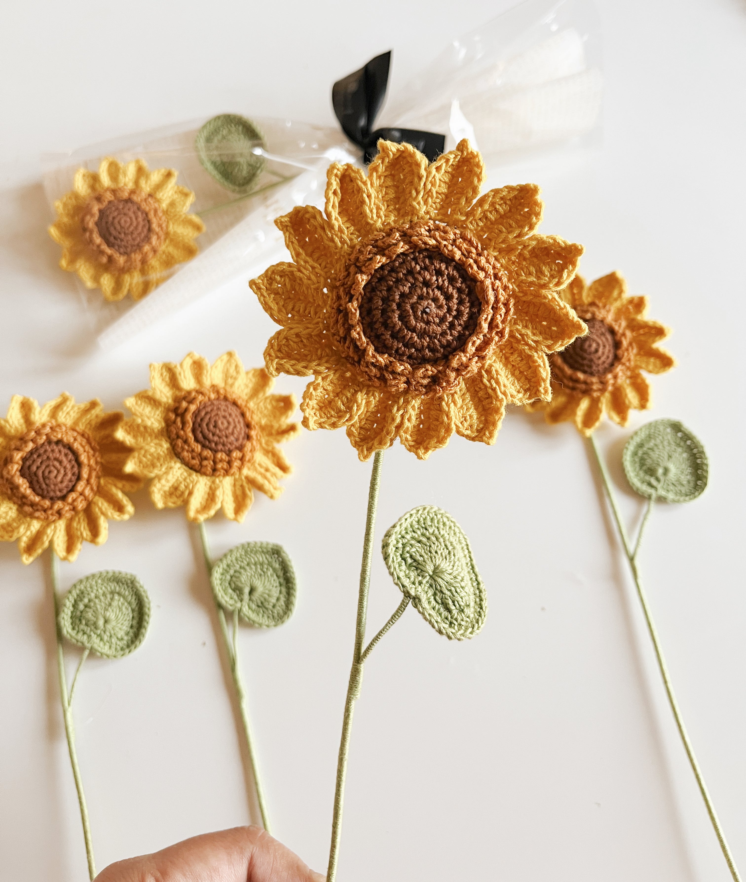 Crochet Mini Sunflower - Mustard