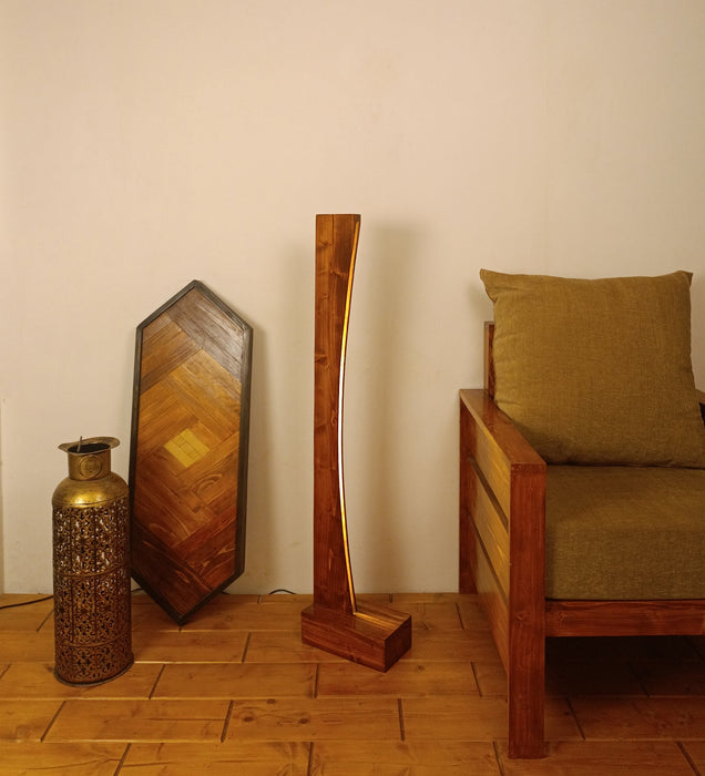 Arc LED Wooden Floor Lamp | Corner Lamps For Home