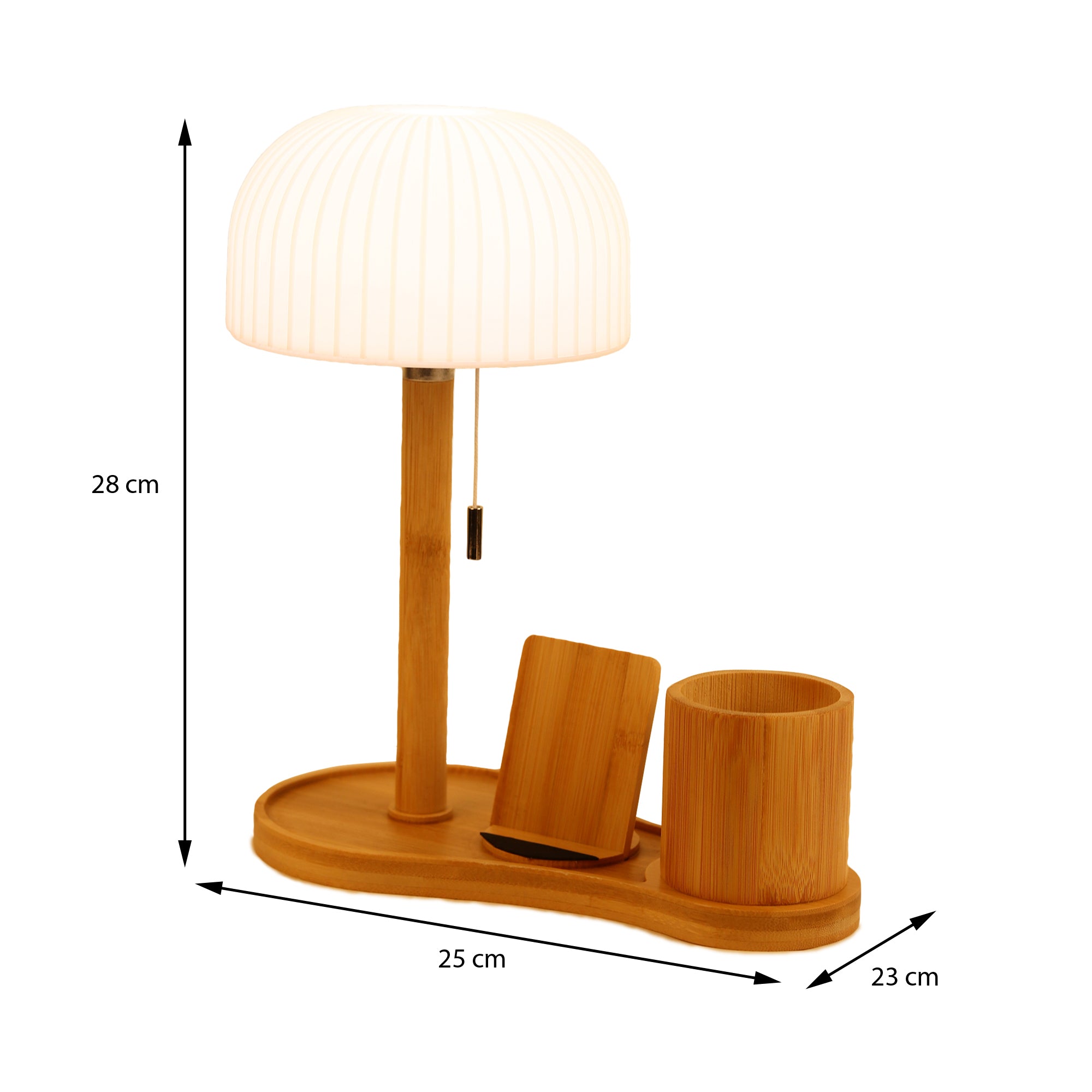 Mush Wood Study Lamp | Polypropylene & Bamboo