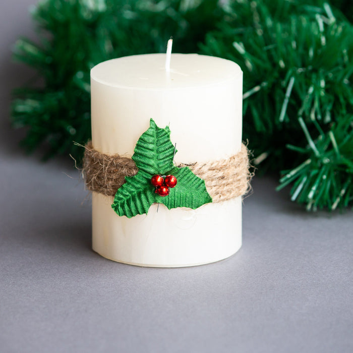 Elegant White Decorative Candle | Chic Ivory Accent Candle