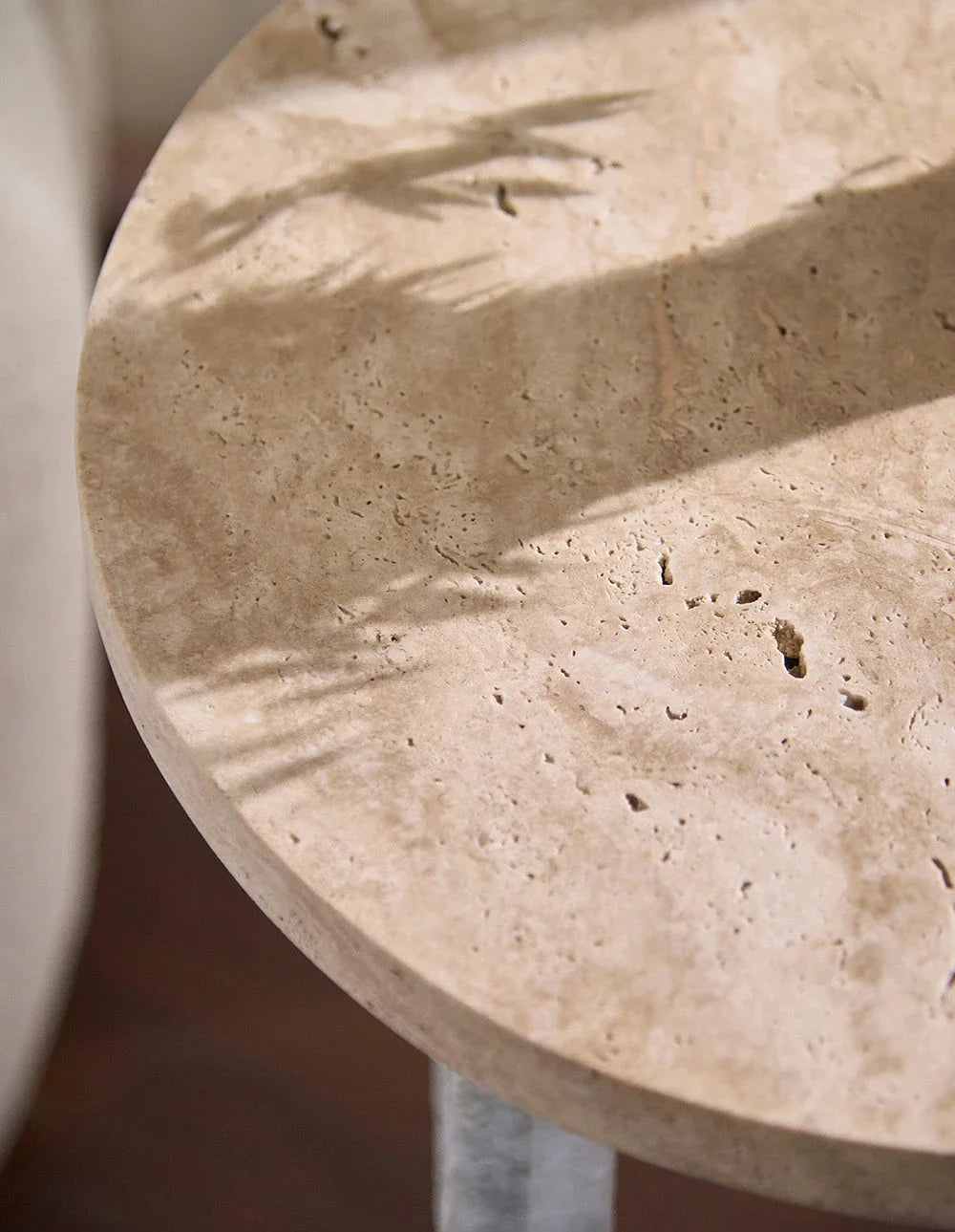 Snazzy - Travertine, Muwnstone | Side Table