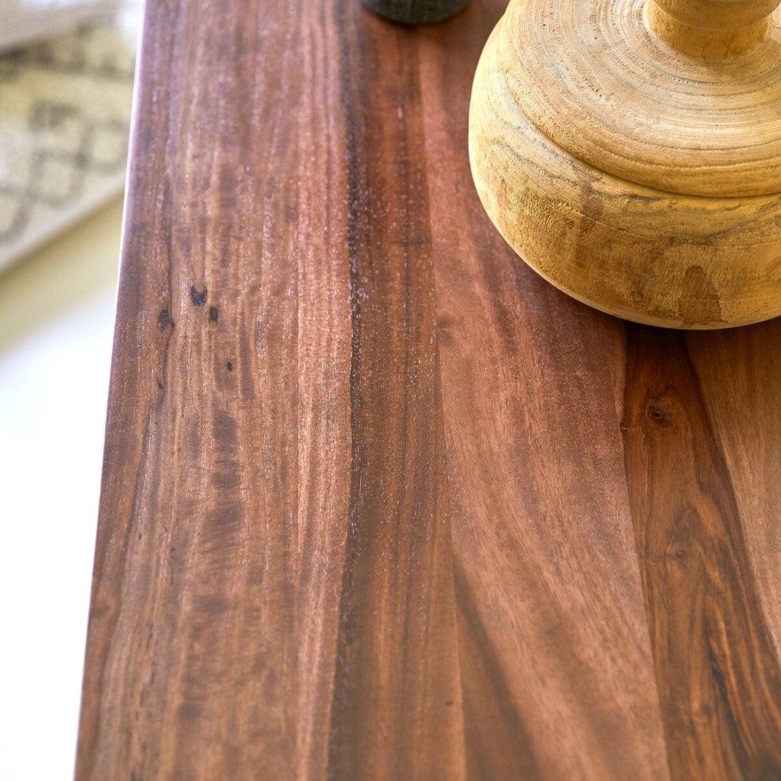 Quasar Large Sideboard With Metal Legs Strip Design Honey Finish Size - Large