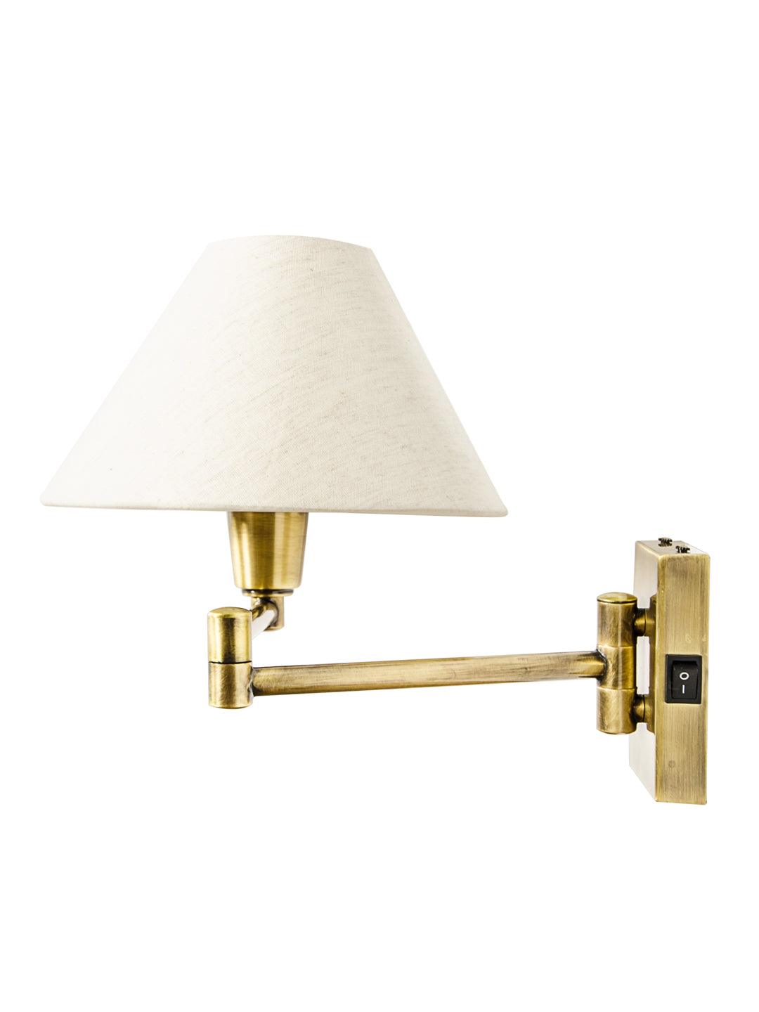Brass Antique Double-Arm Bedside Wall Light