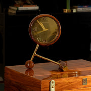 Mallet Wooden Table Clock | Decorative Teak Wood Desk Clock