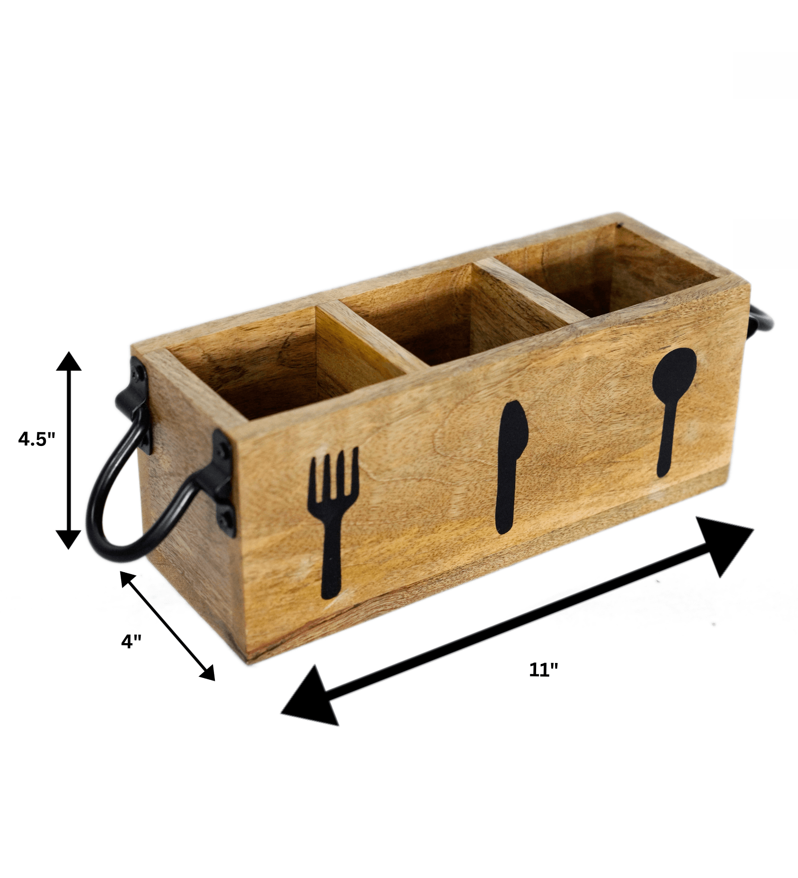 Multipurpose Wooden Cutlery Holder, for Dining Table & Kitchen Rack