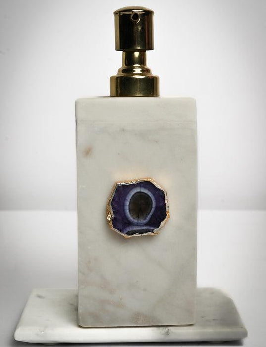 Agate with Marble Soap Dispenser For Bathroom