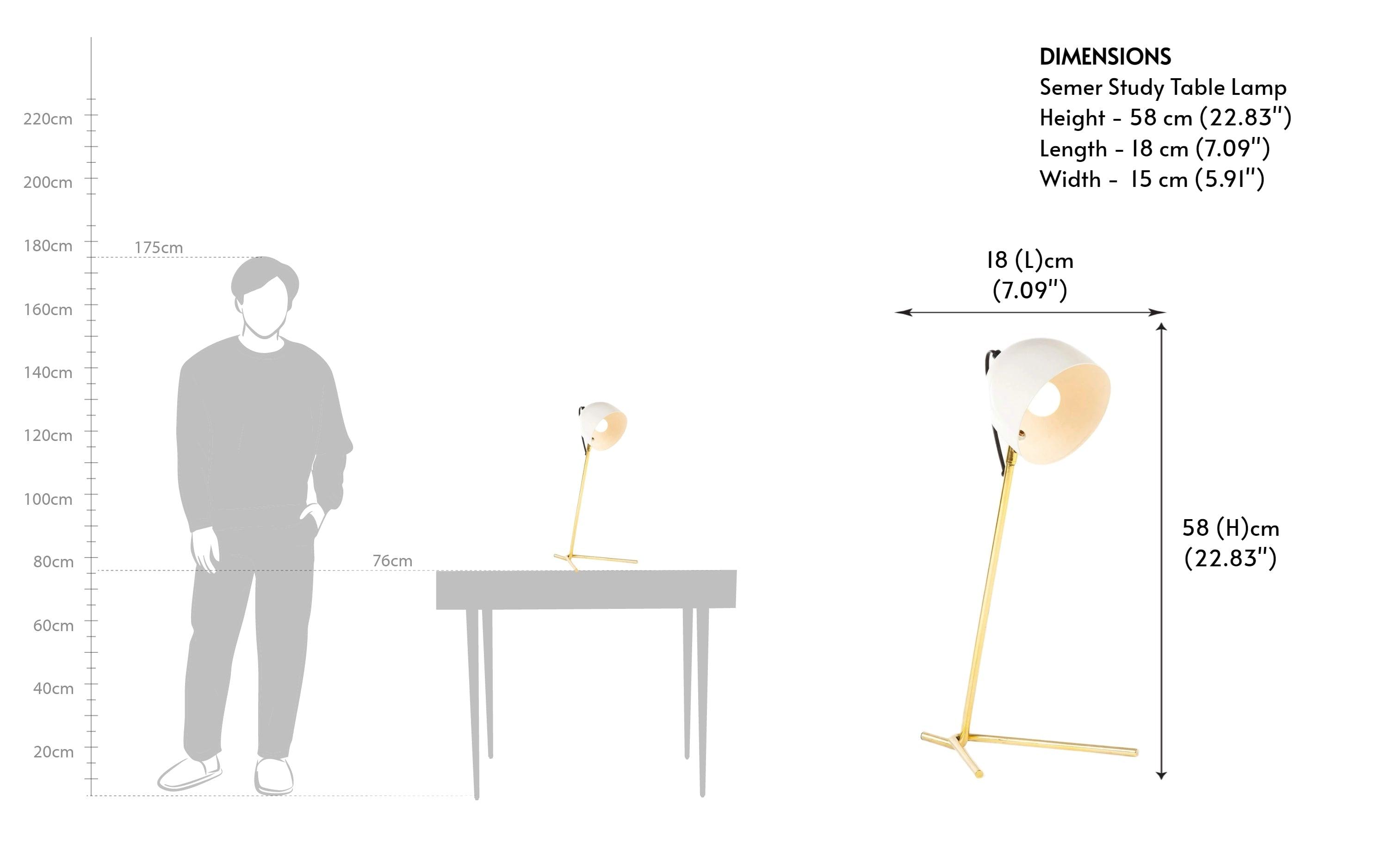 Semer Study Table Lamp | Bedroom Side Table Lamps for Living Room
