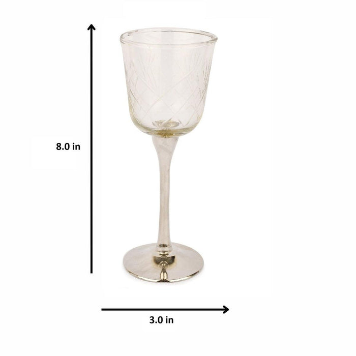 Brass Goblet Set of 2 (Nickel Finish)