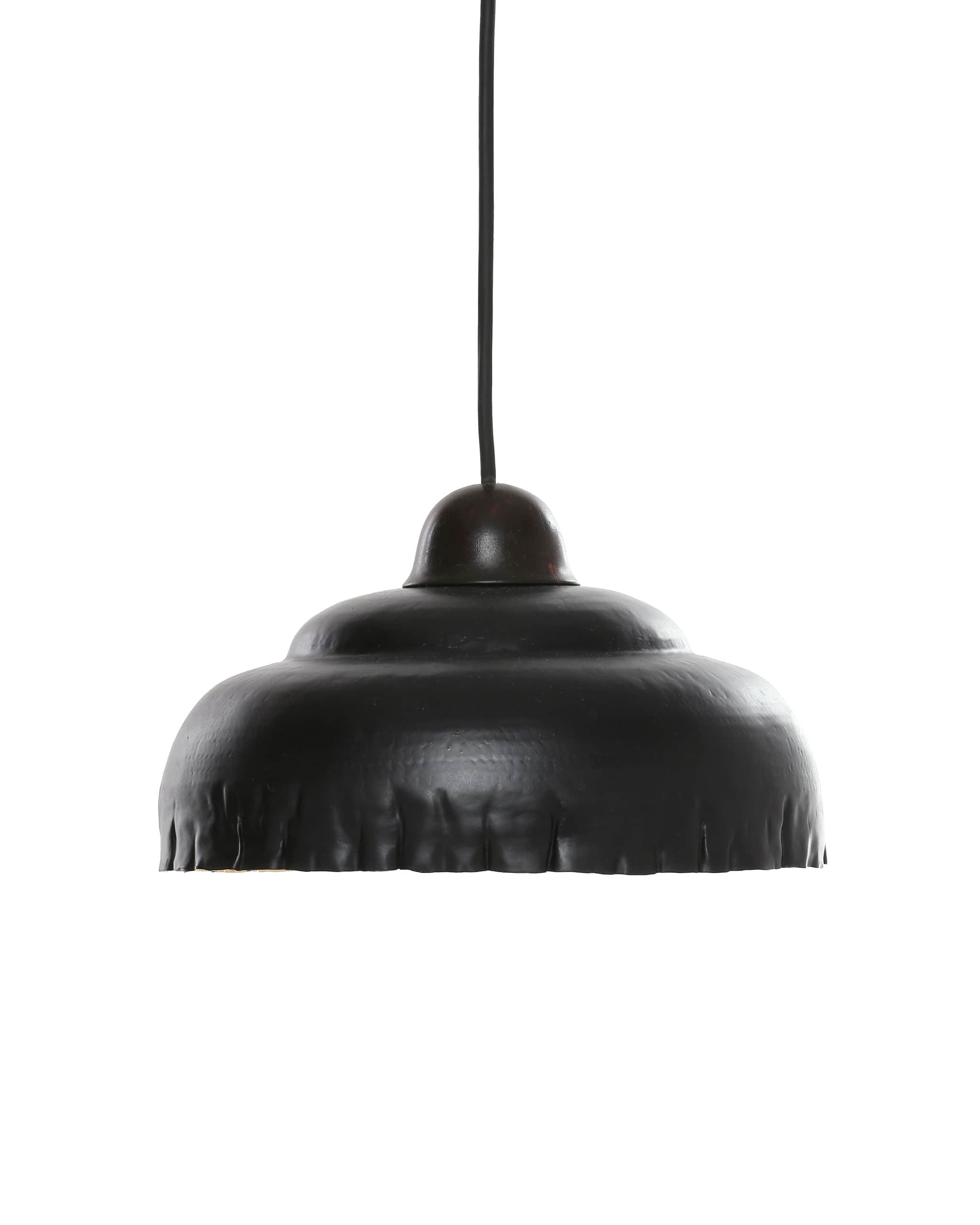 Wavy Pendant | Brass And Wood