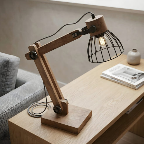 Calder Wooden Task Lamp