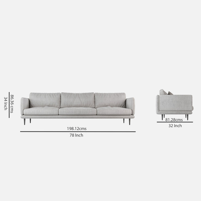 Weston Fabric 3 Seater Sofa