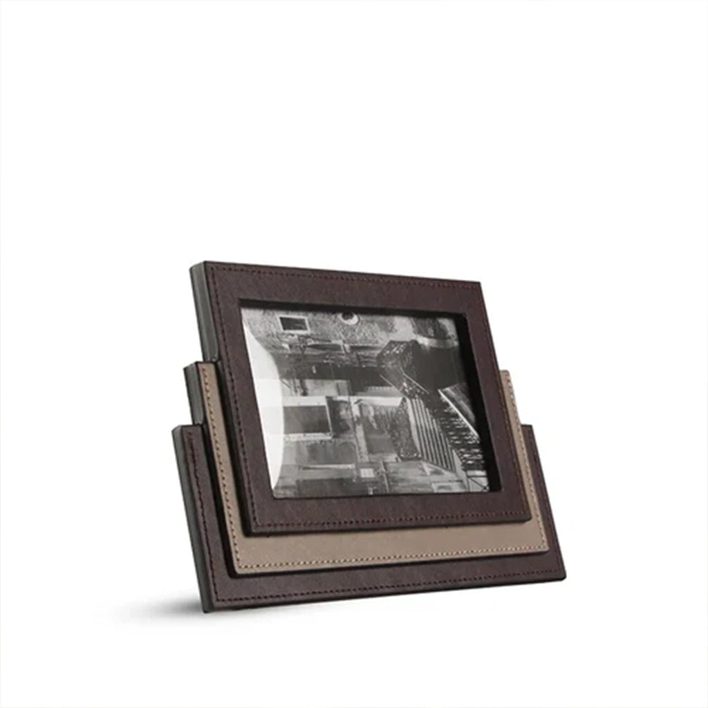 Layered Leather Photo Frame