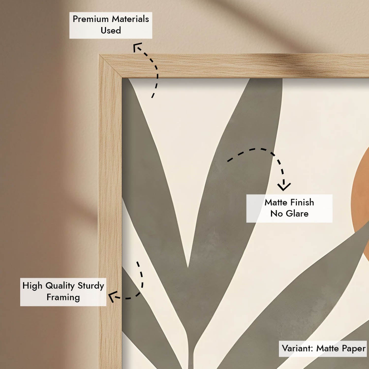 Sunlit Leaves Wall Painting