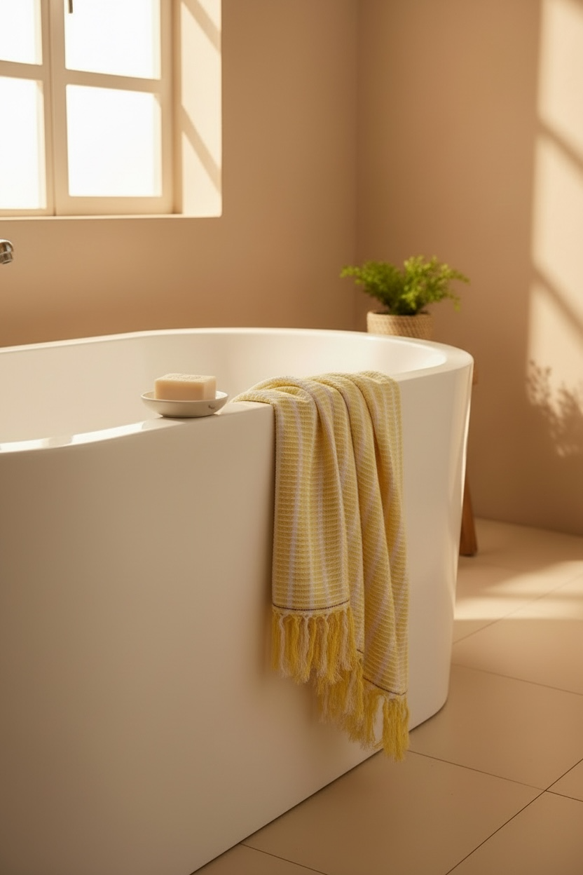 Lemon Fluff | Bath Towel | Handloom Cotton