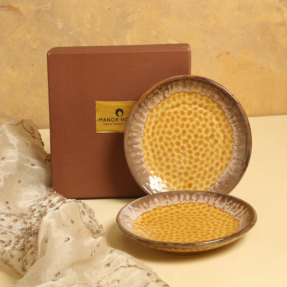 Neven Snack Plate Set Of 2 Dia-7 Inches In A Gift Box