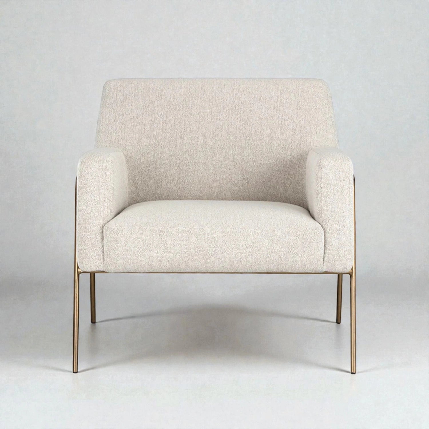 Lyra Brass Finish Metal Arm Chair