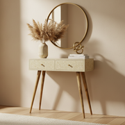 Floral Bone Inlay Console Table