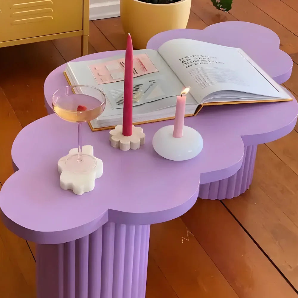 Toys Kid-Friendly Size & Safe Design Coffee Table for Kids (Purple)