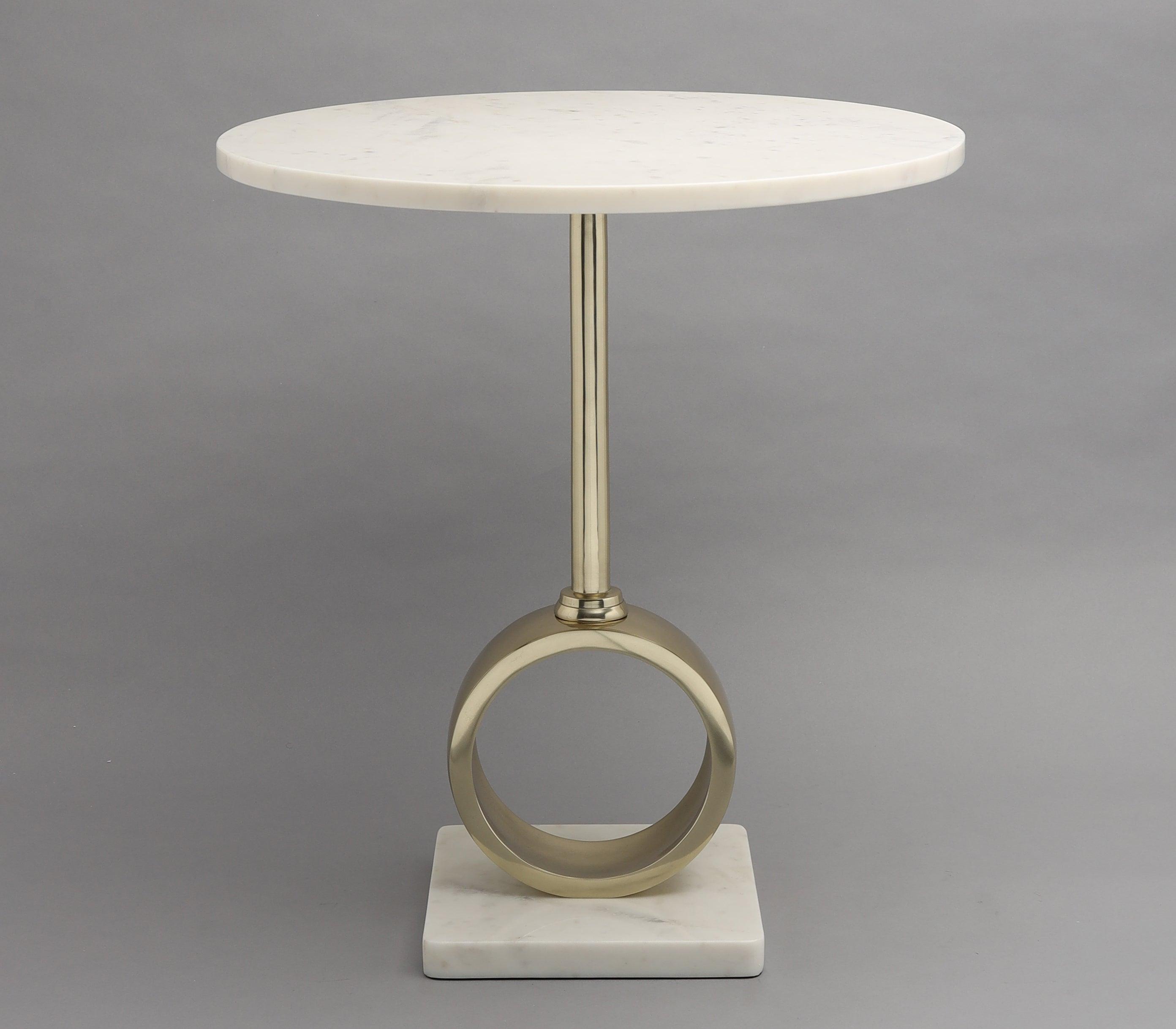 Balletic Side Table for Living Room | Decorative Marble End Table | Deigner Corner Table