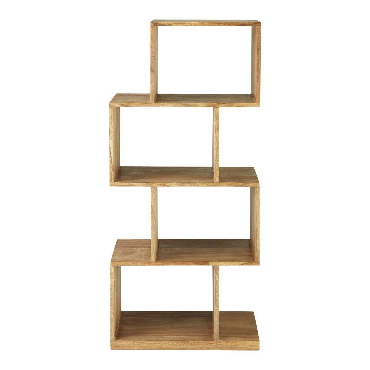 Zag Bookcase Natural | Sheesham Wood
