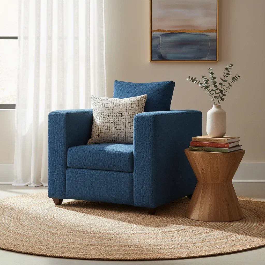 Agatti Fabric Sofa (Blue)