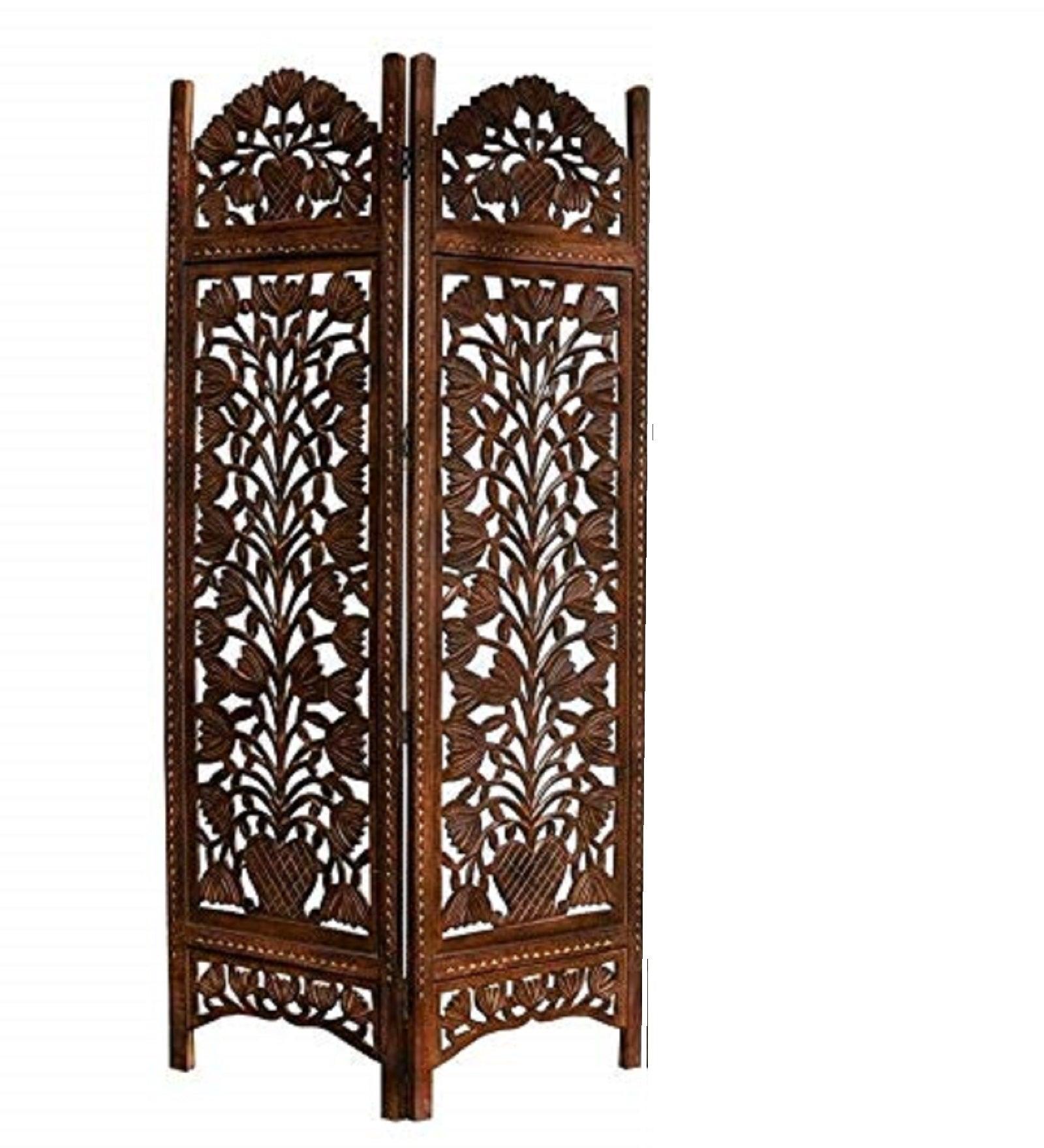 Mango Wood Furniture Piece with MDF Jali Folding Panels