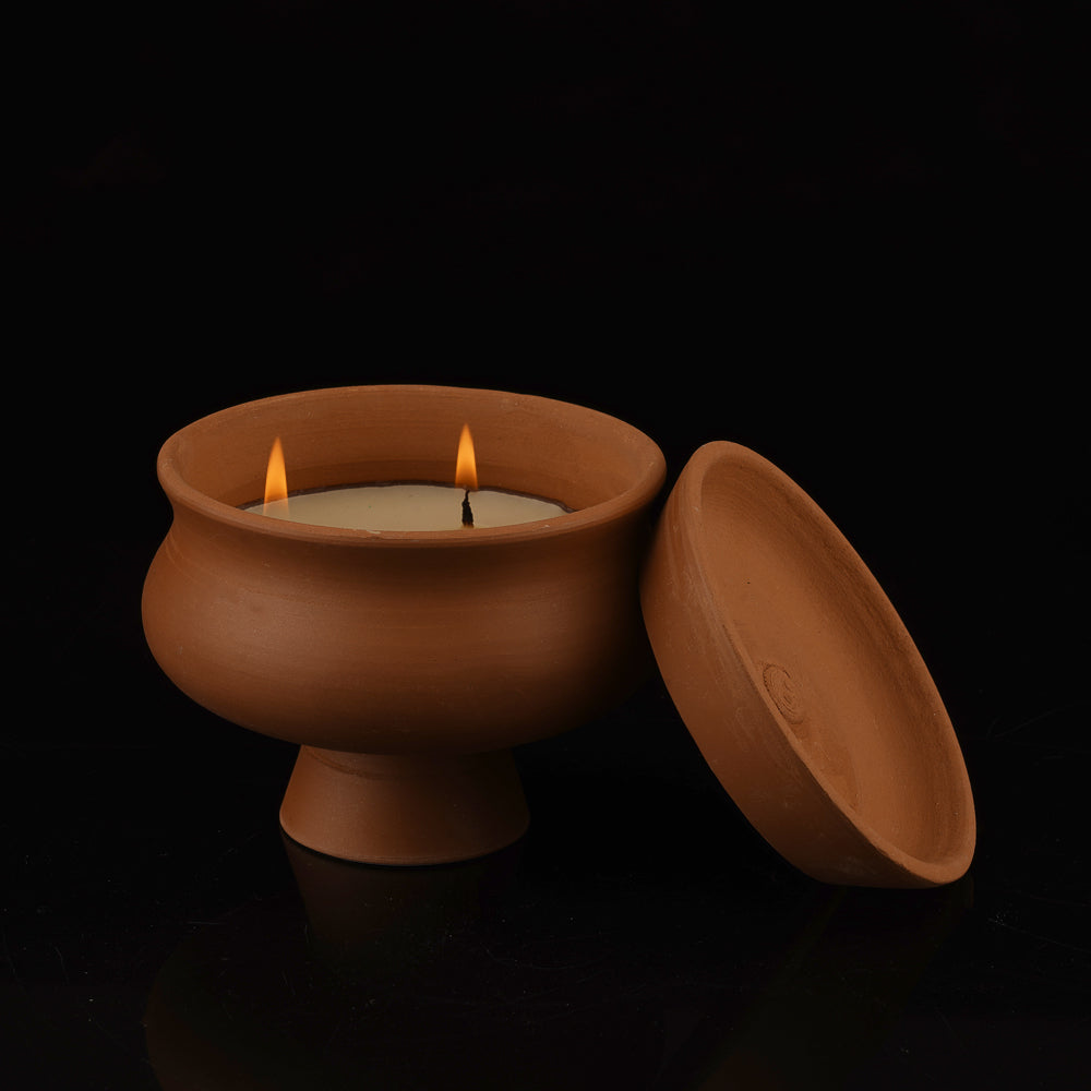 Luxury Candle Terracotta & Tealight Candles | Diya Cup for Decoration