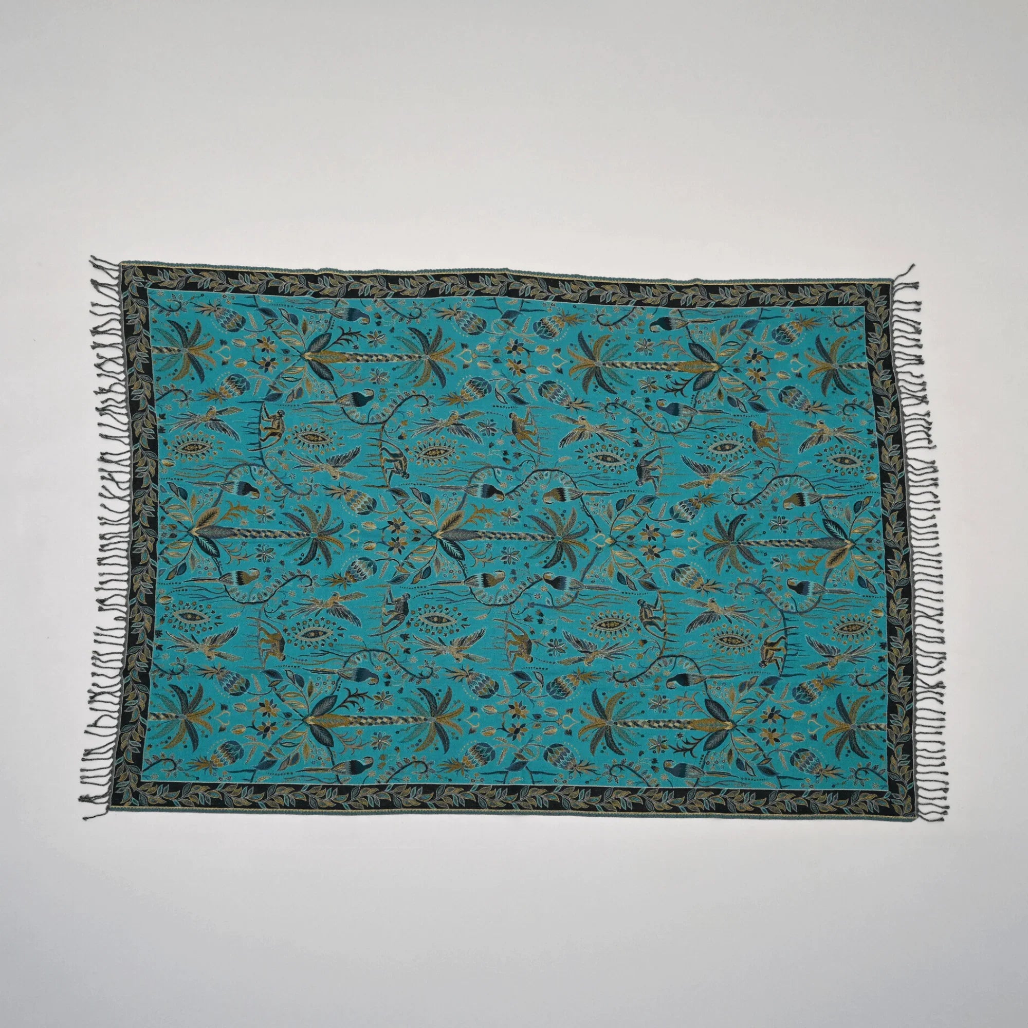 Songs of Nature Pure Cotton & Woollen Throw Blanket | Luxury Living Room & Bedroom Decor