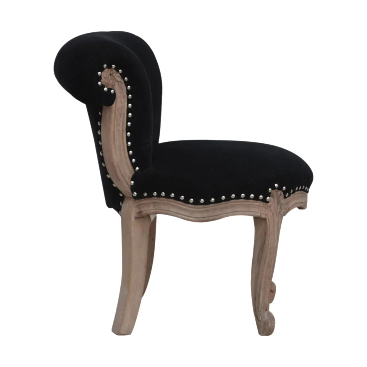 Copy of Velvet Accent Chair | Mango Wood Chair with Studded Design | Accent Chair for Living Room
