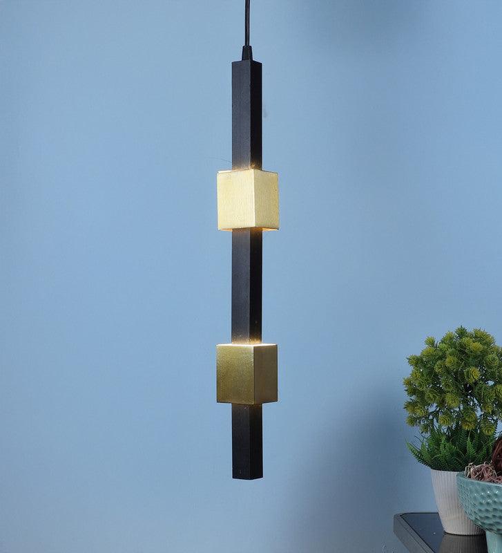 Black and Gold Iron Hanging Light | Inbuilt LED | Lumnix