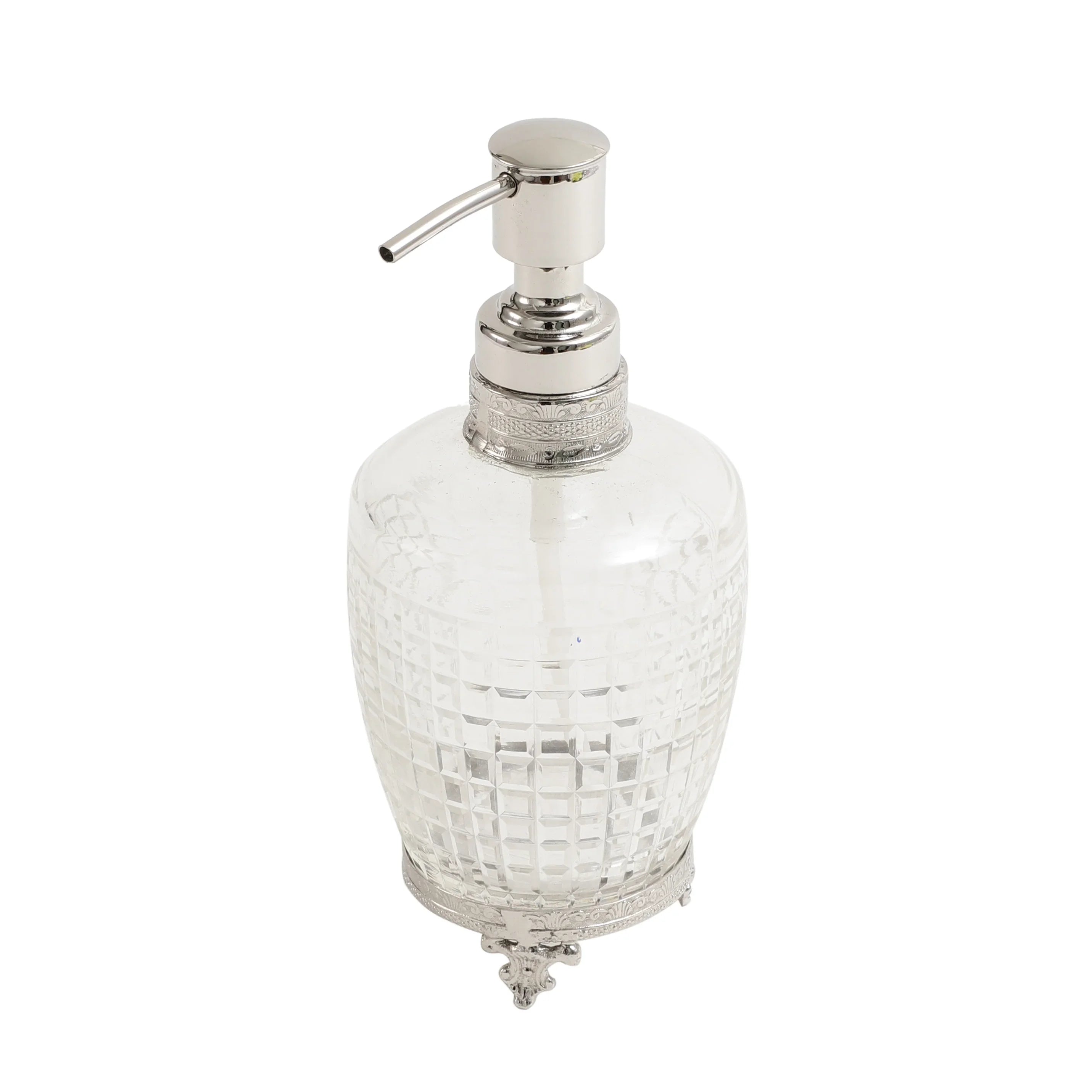 Alvario Crystal Cut Dispenser In Silver