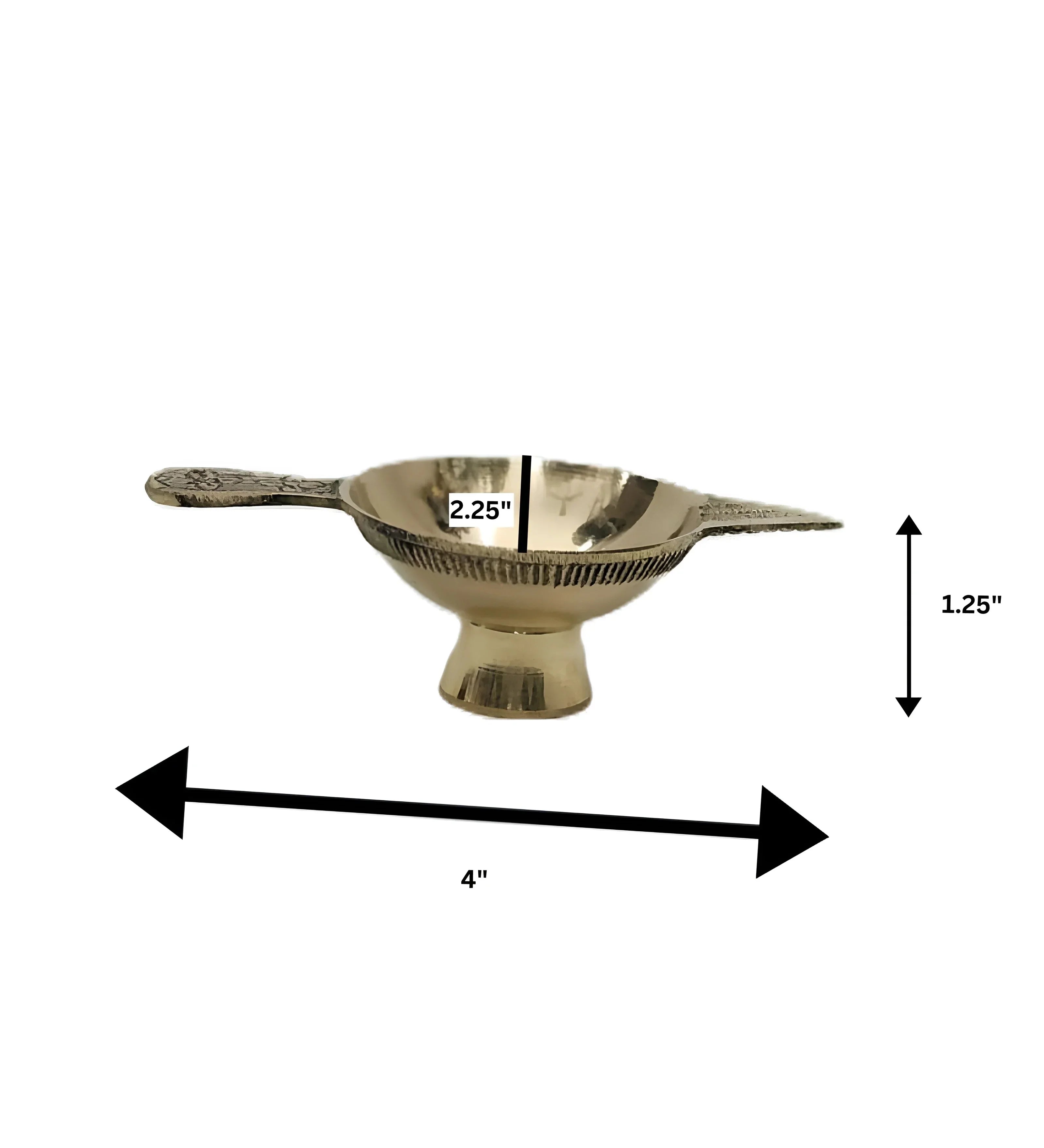 Pure Brass Aura Diya – Pure Brass Traditional Oil Lamp for Pooja, Aarti, and Festivals