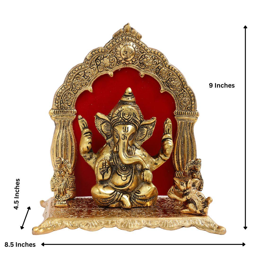 Lord Ganesh Figurine Presented in a Rich Red Velvet Box