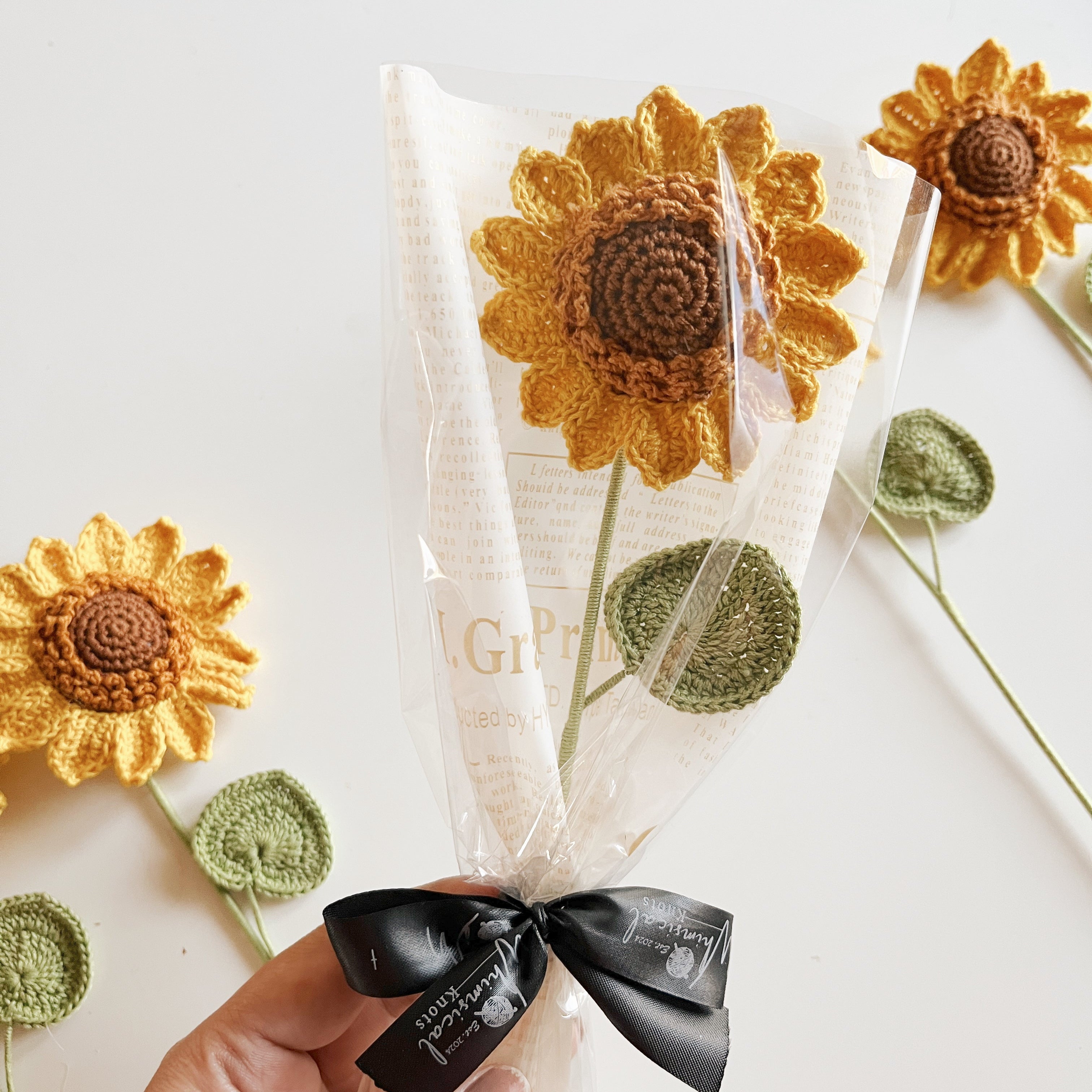 Crochet Mini Sunflower - Mustard