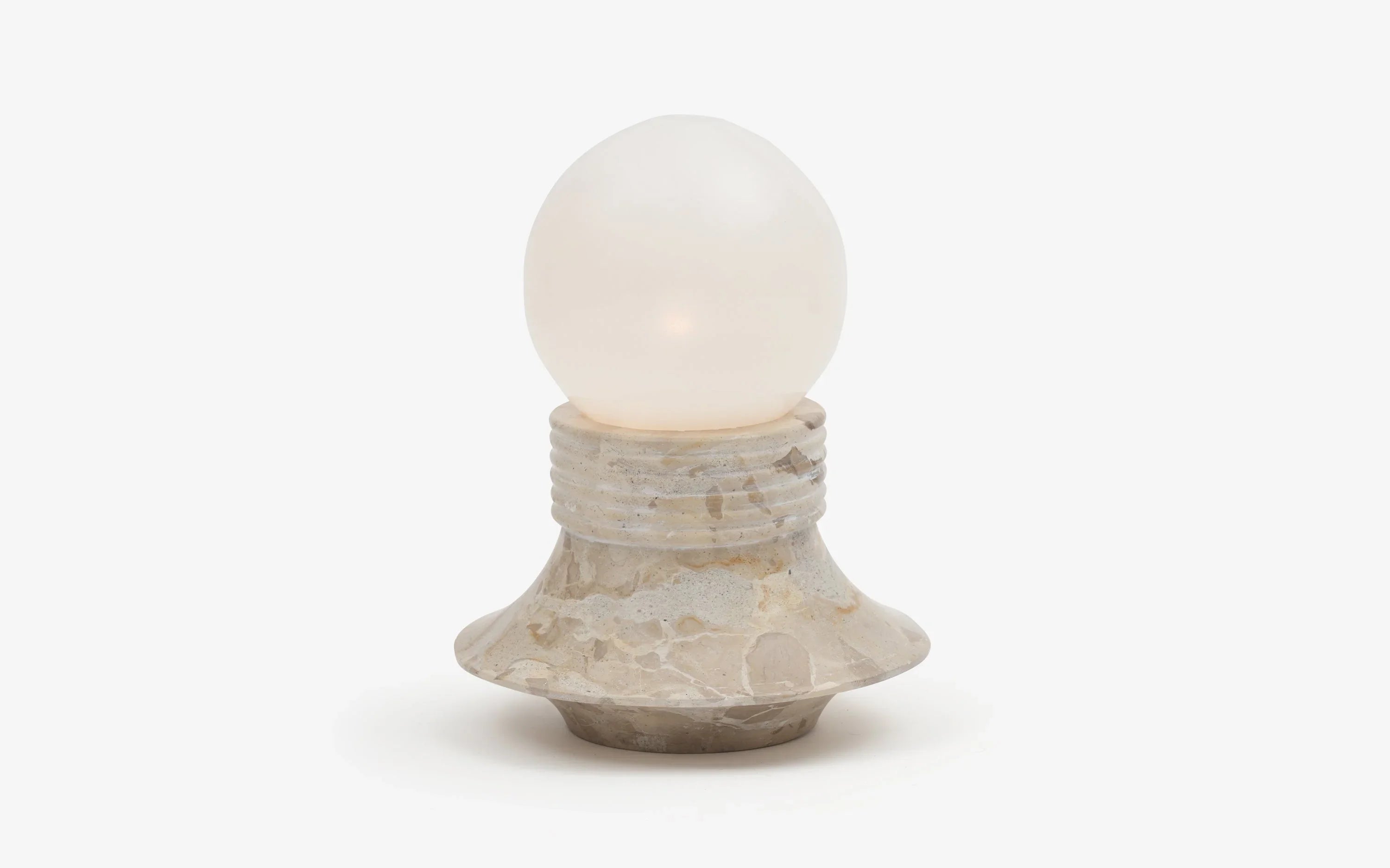 Halo Squat Table Lamp | Pnather Marble and Glass