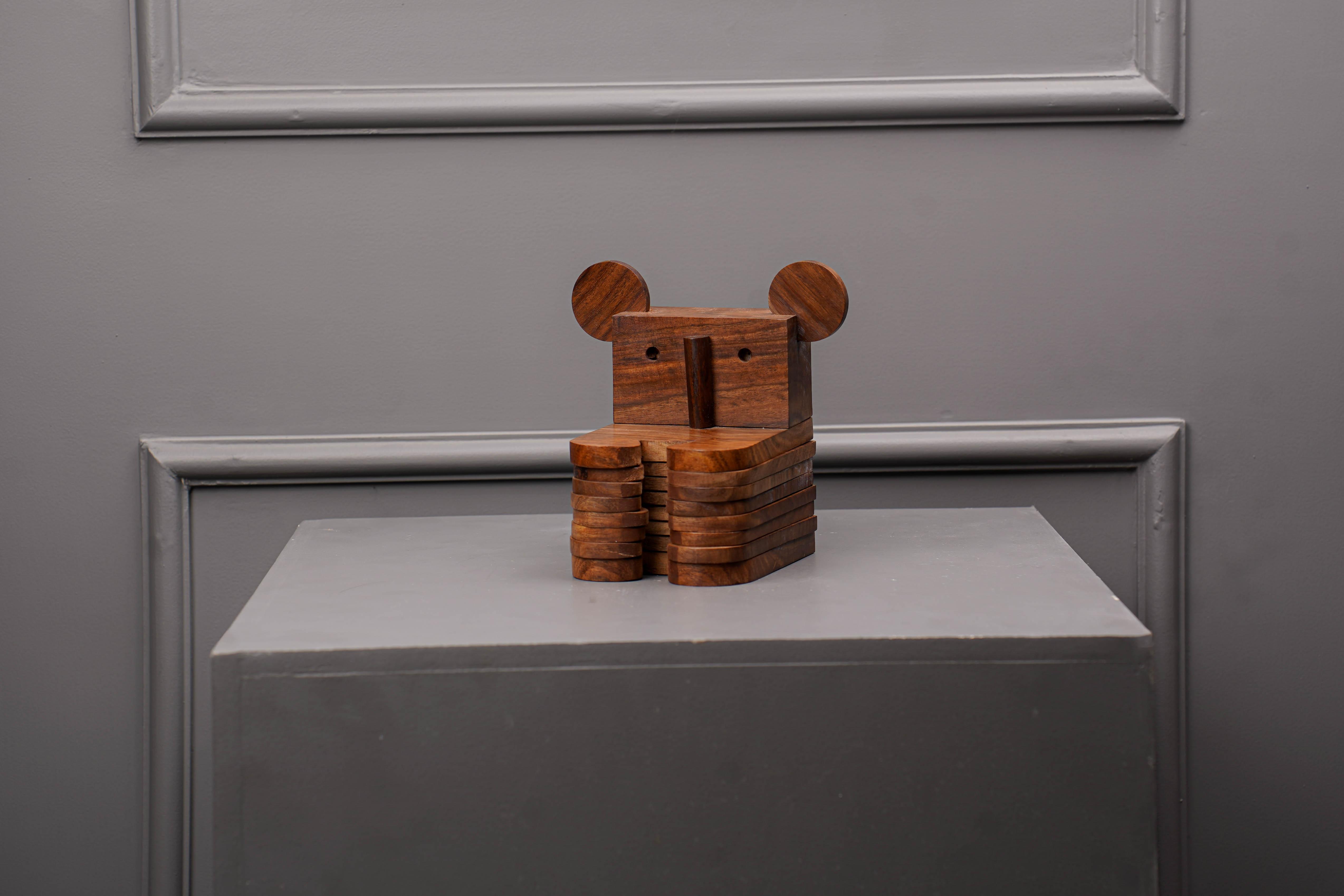 Handcrafted Wooden Koala Coaster ( Set of 6)