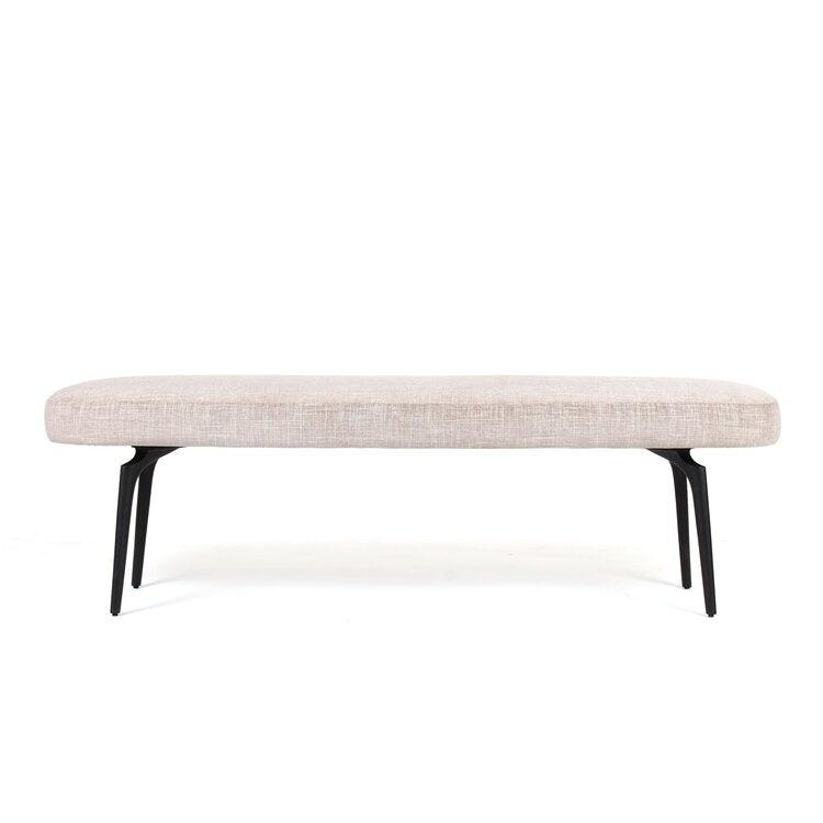 Lunar Bench | Mango Wood Cast Aluminum